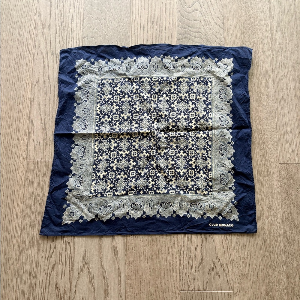 Club Monaco Small Square Cotton Scarf